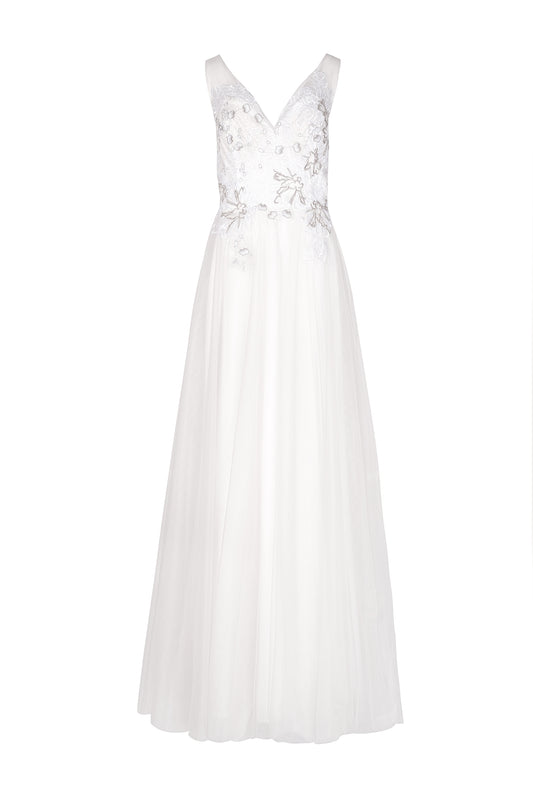 Bridal Embroidered Tulle Dress