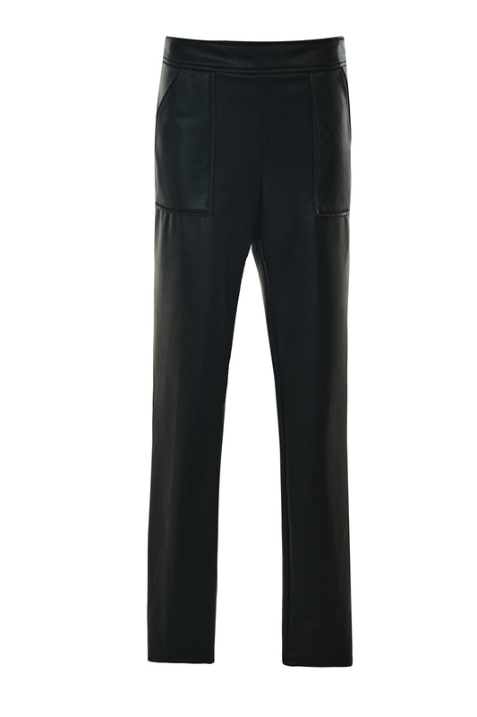 Leather Pull-On Pants