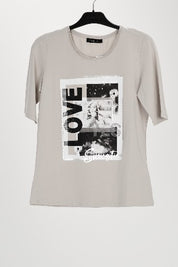 Print Beige T-Shirt