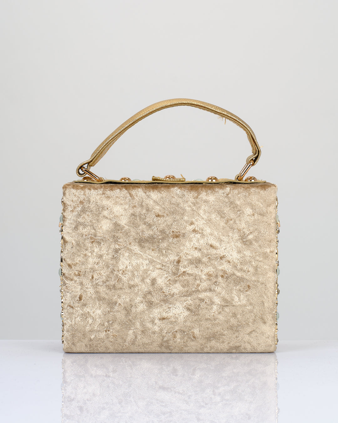 Sequin Rhinestone Gold Tone Shoulder Bag