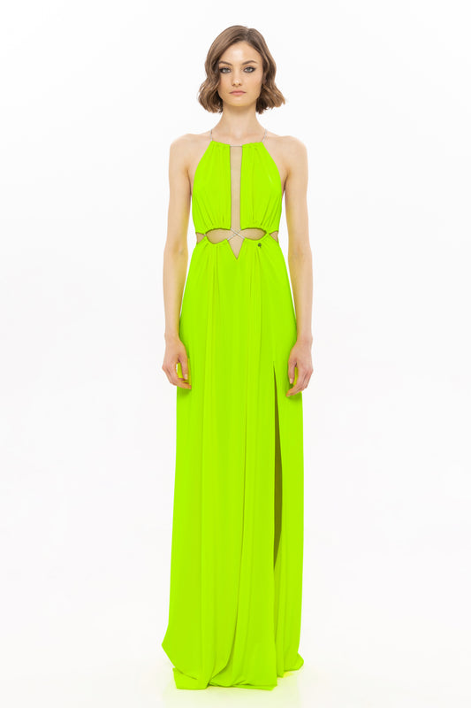 Green Crystal Strap Dress