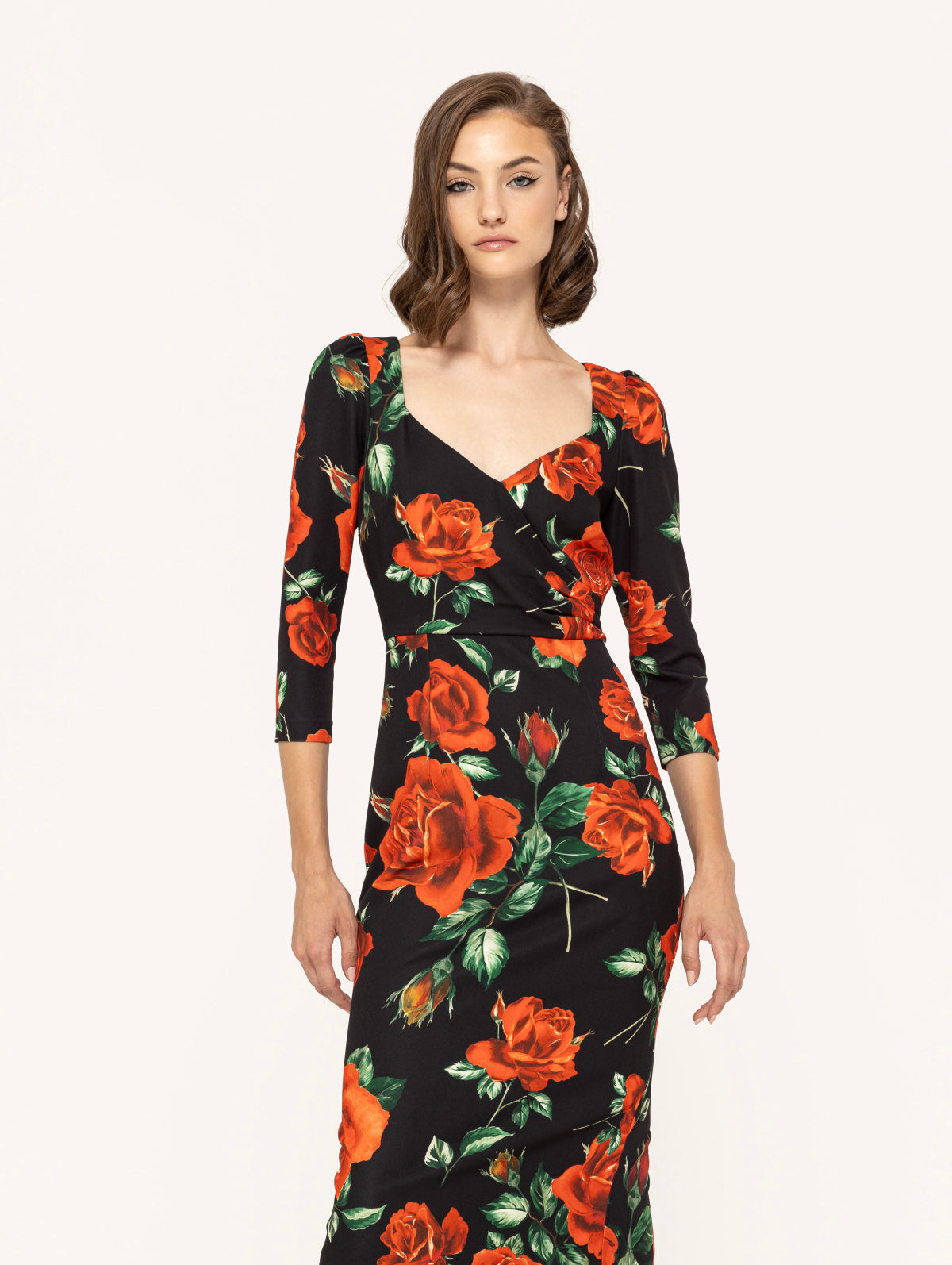 Flower Printed Midi Dress