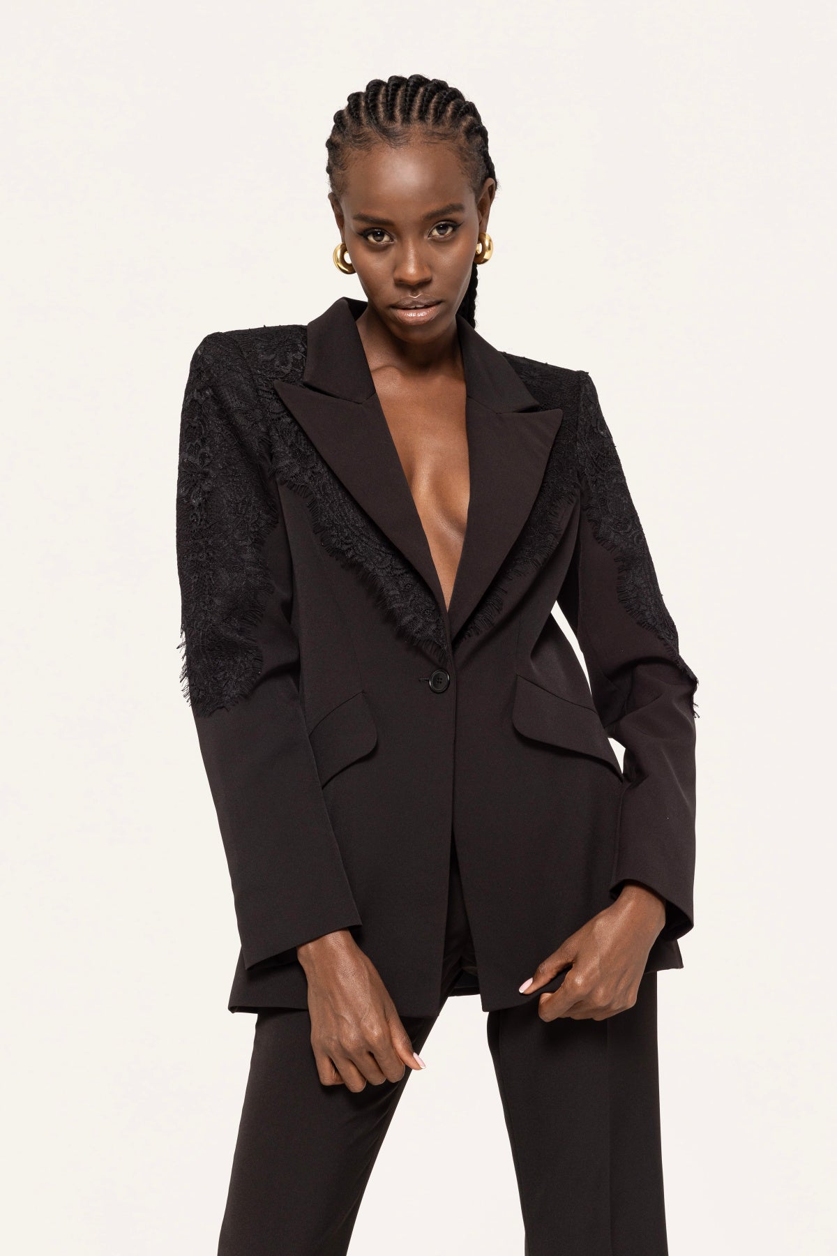 Single-Breasted Blazer And Pant Suit