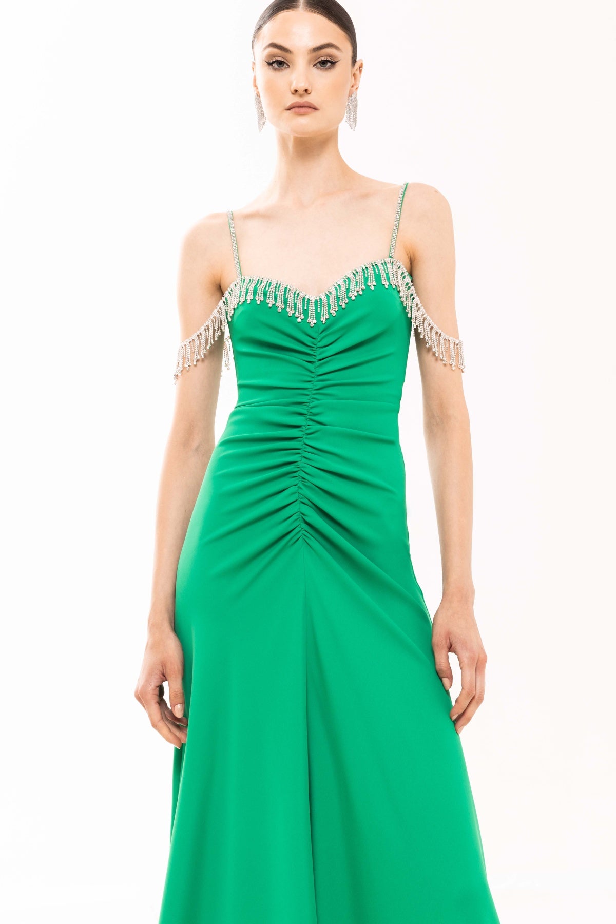 Crystal Strap Maxi Dress