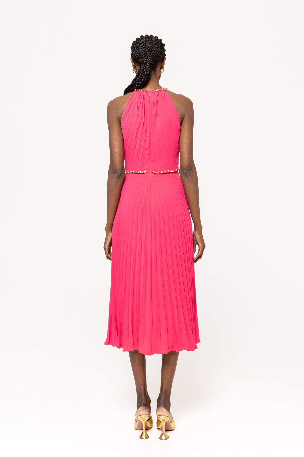 Pleated Midi Dress