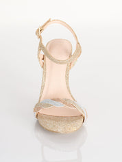 Twist Strap Diamanté Heels