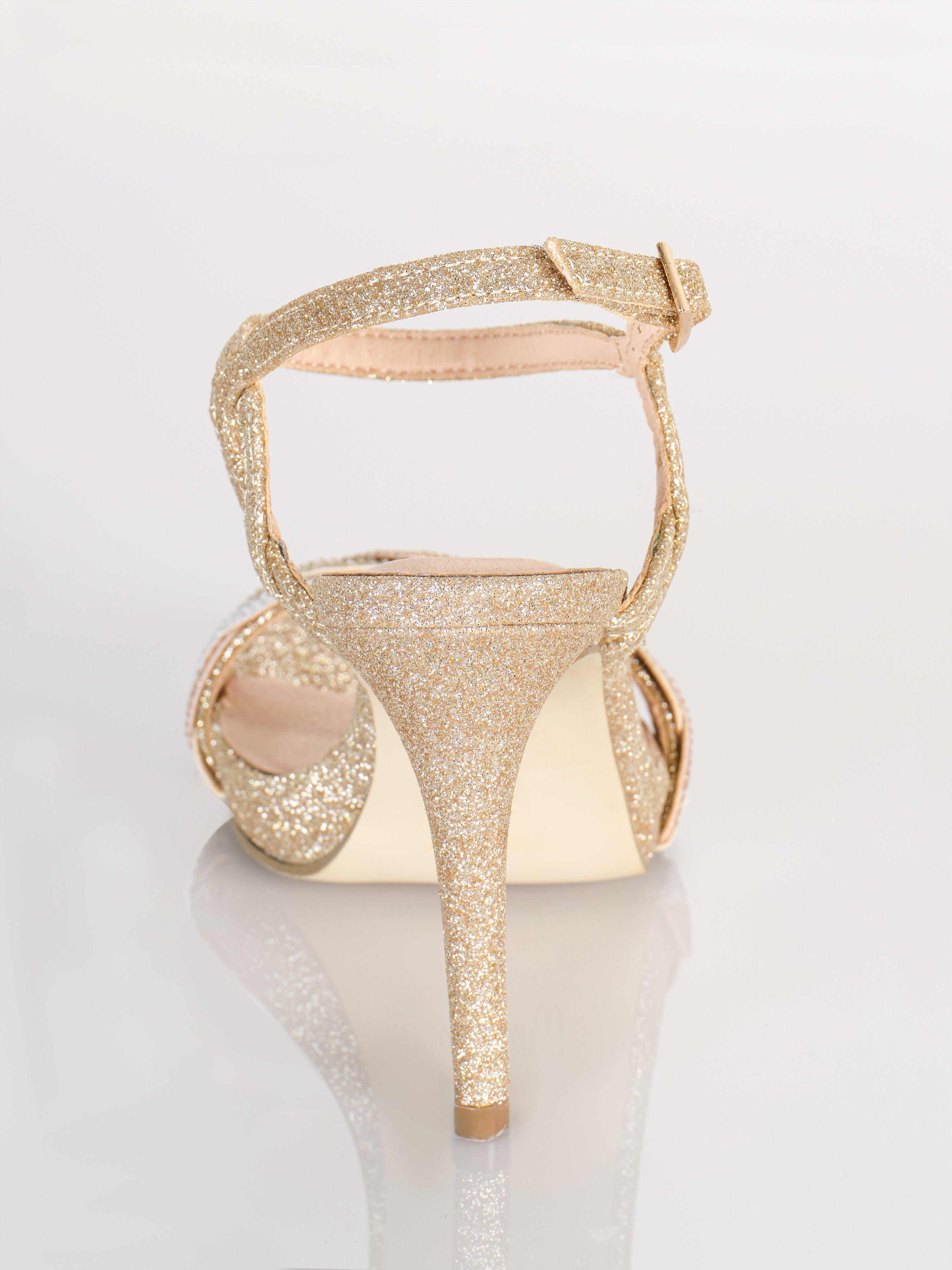 Twist Strap Diamanté Heels