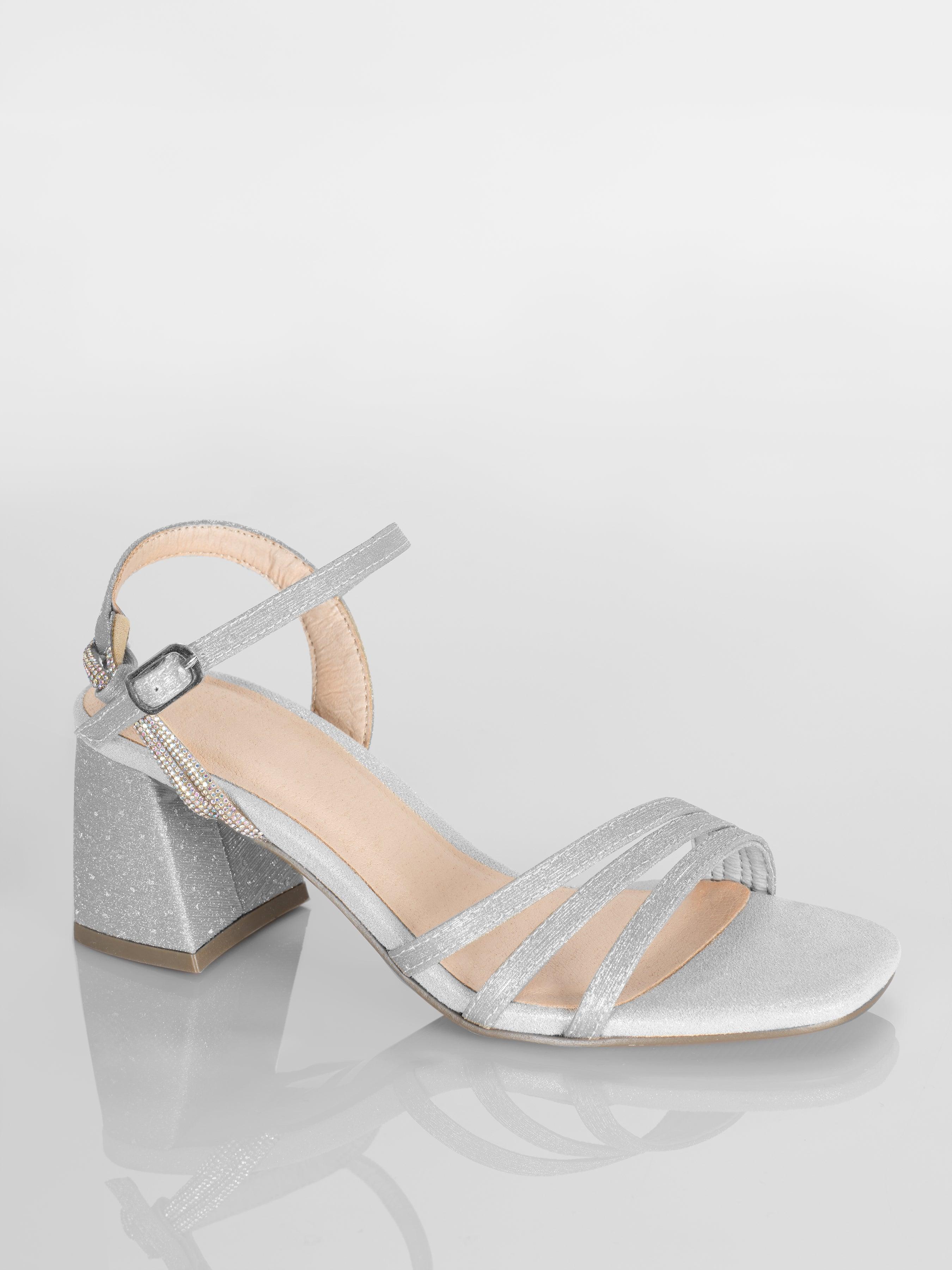 Shimmer Block Heel