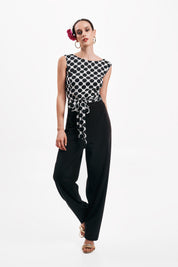 Black and White Polka Dot Jumpsuit