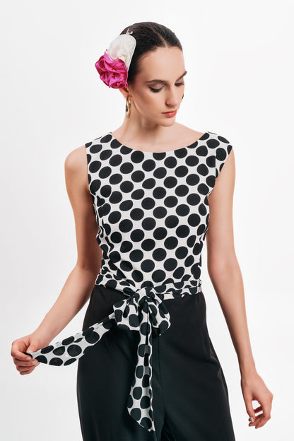 Black and White Polka Dot Jumpsuit