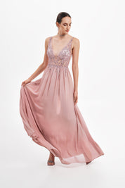 Beaded Bodice Floaty Dress