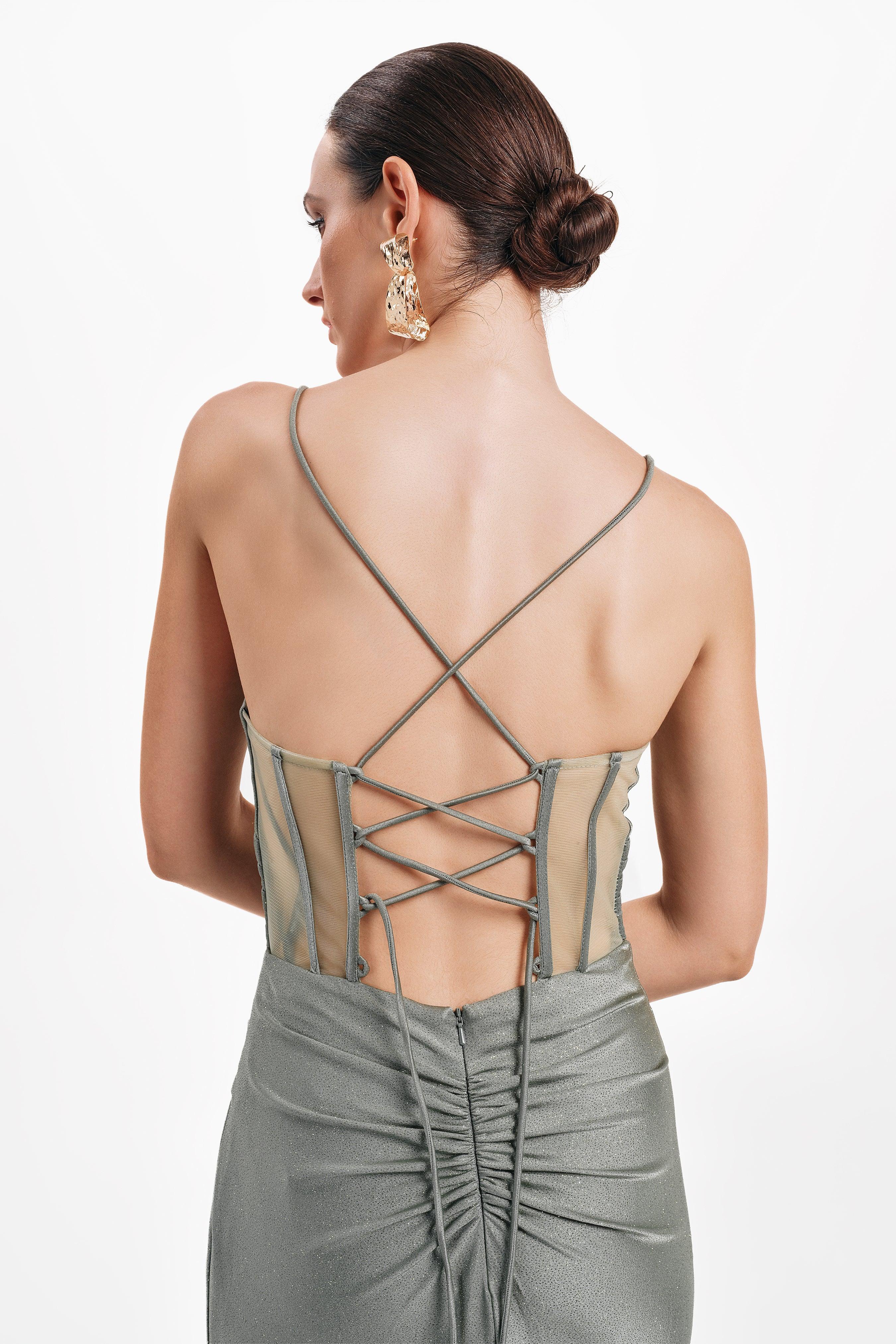 Lace-up Back Dress