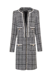 Checked Tweed Jacket and Skirt Suit