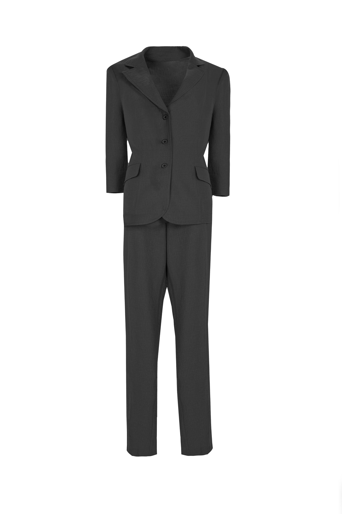 Collared Jacket and Trousers Suit