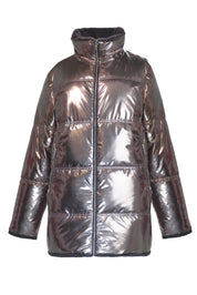 Shiny Silver Padded Jacket