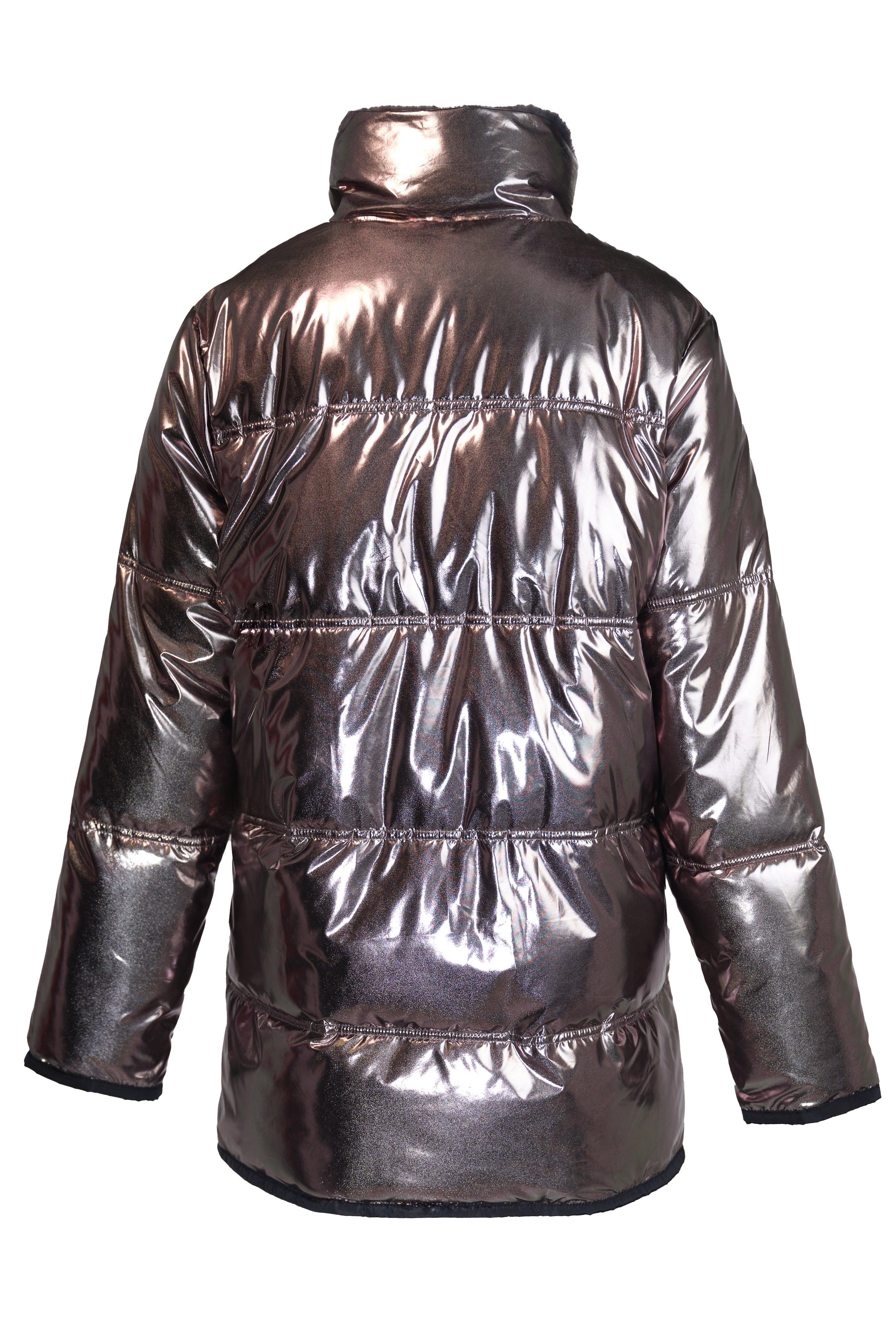 Shiny Silver Padded Jacket