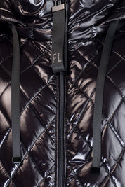 Leather Puffer Vest Jacket