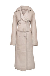 Edinia Leather Trench Coat