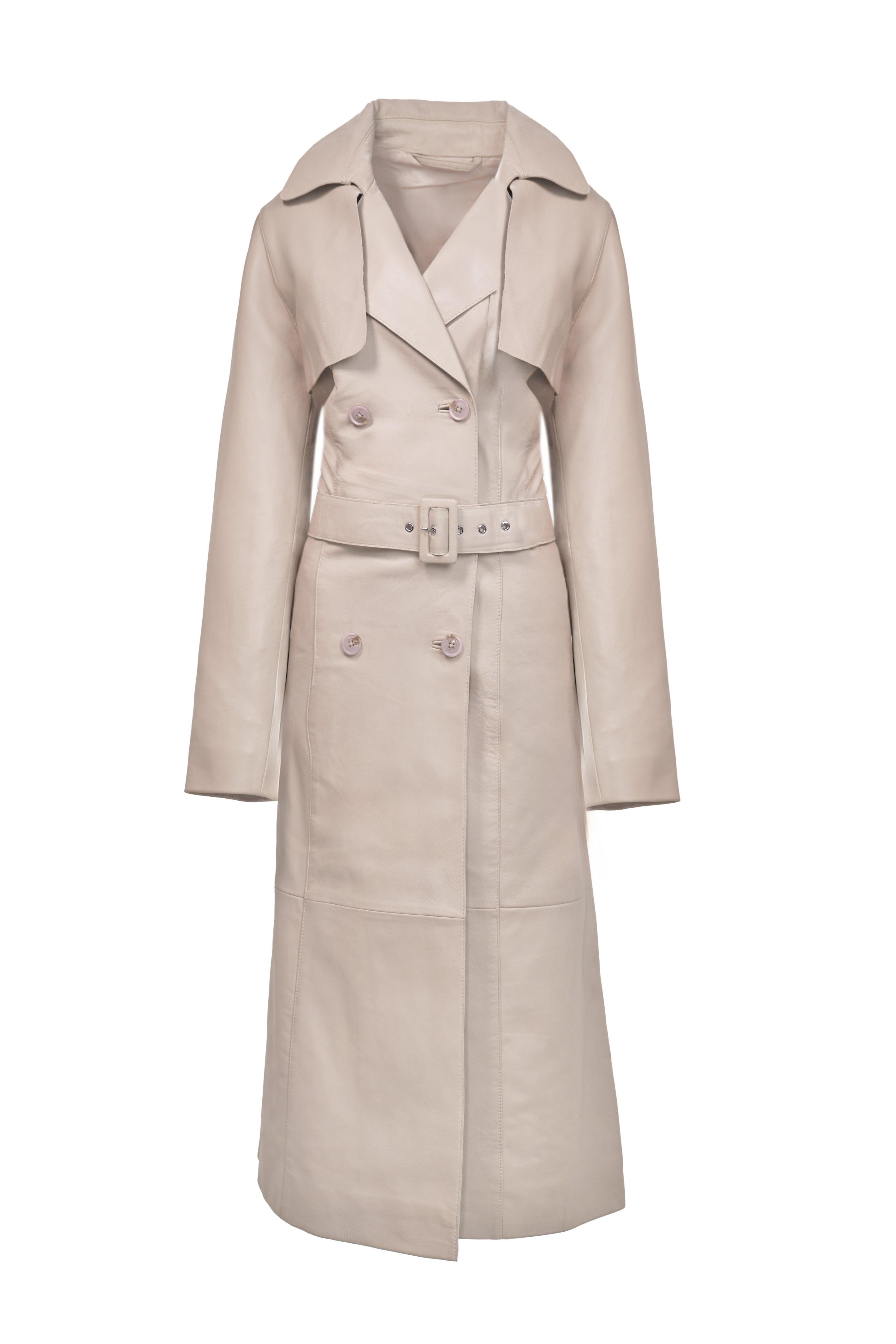 Edinia Leather Trench Coat