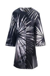 BLACK AND SILVER METALLIC COAT