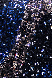 BLACK AND BLUE SEQUIN TOP