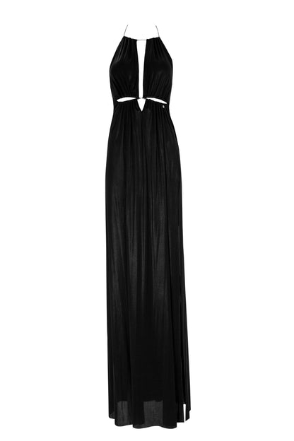 Black Crystal Strap Dress