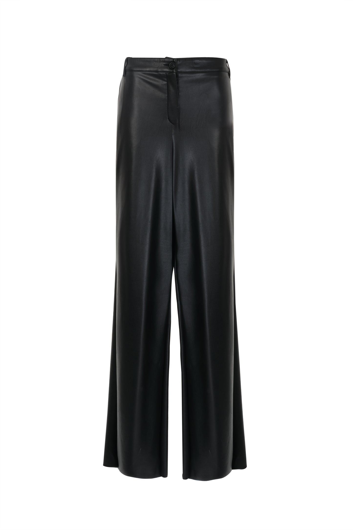 Leather Wide Leg Trousers