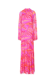 Printed Silk Maxi Dress