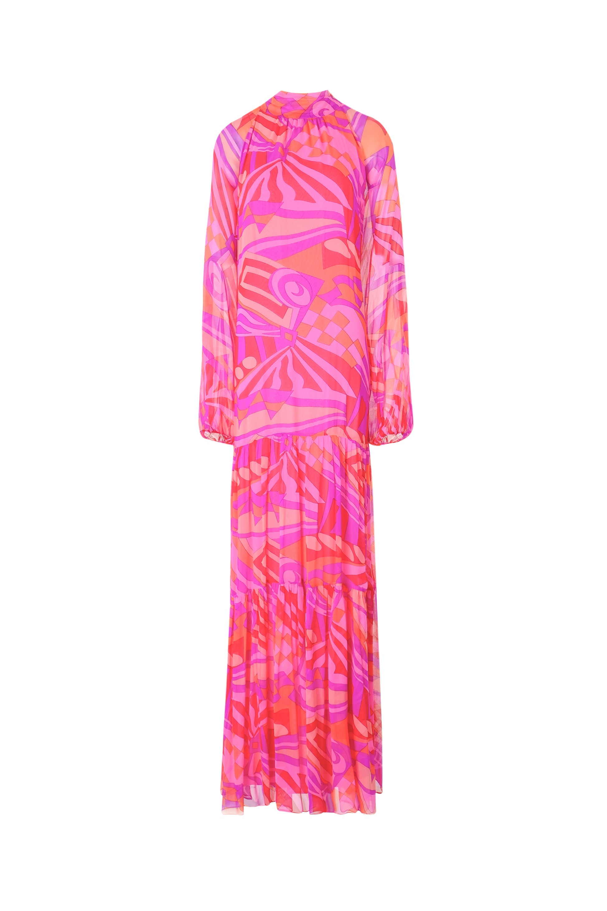 Printed Silk Maxi Dress