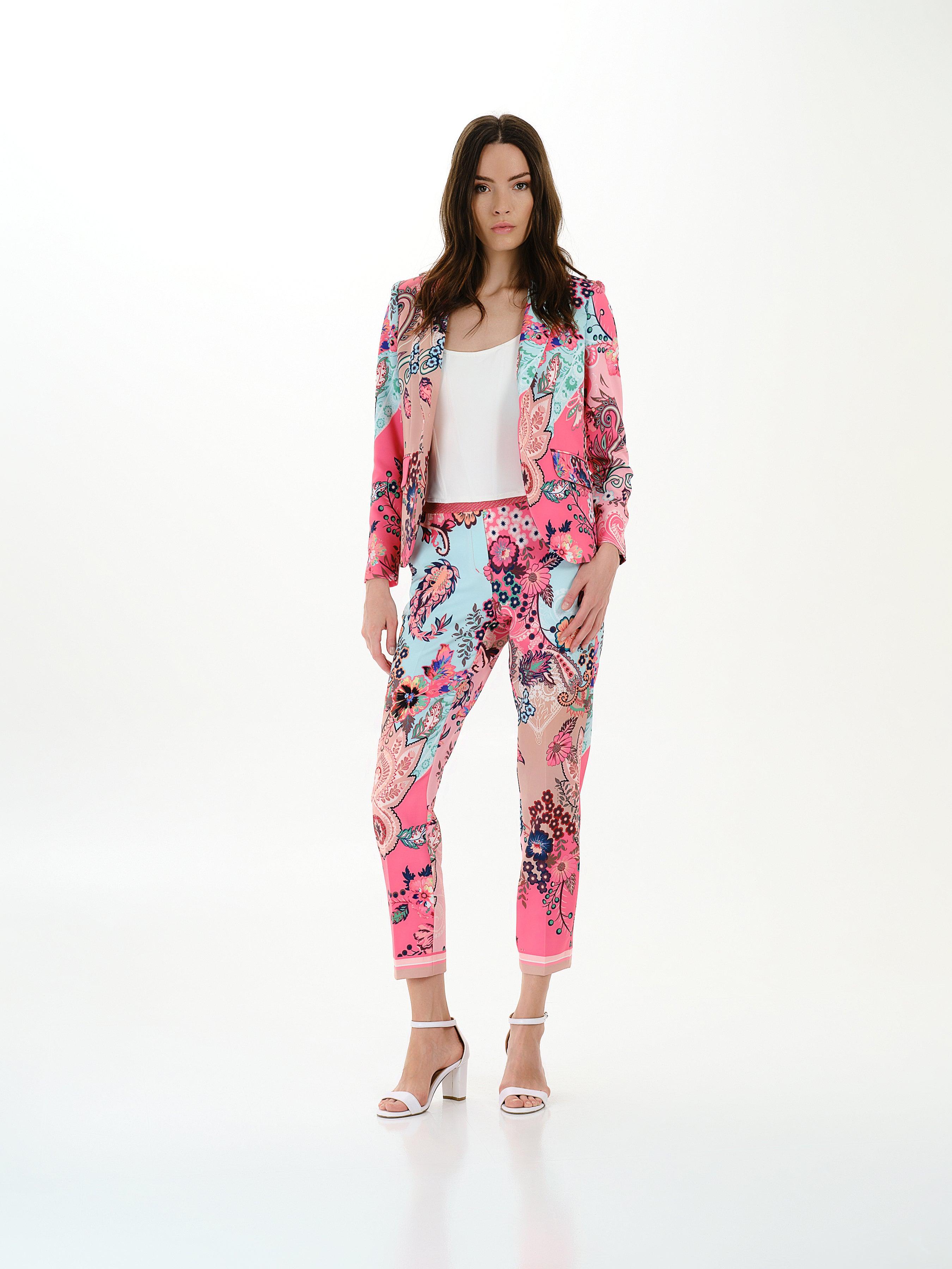 Floral Jacket and Trousers Suit