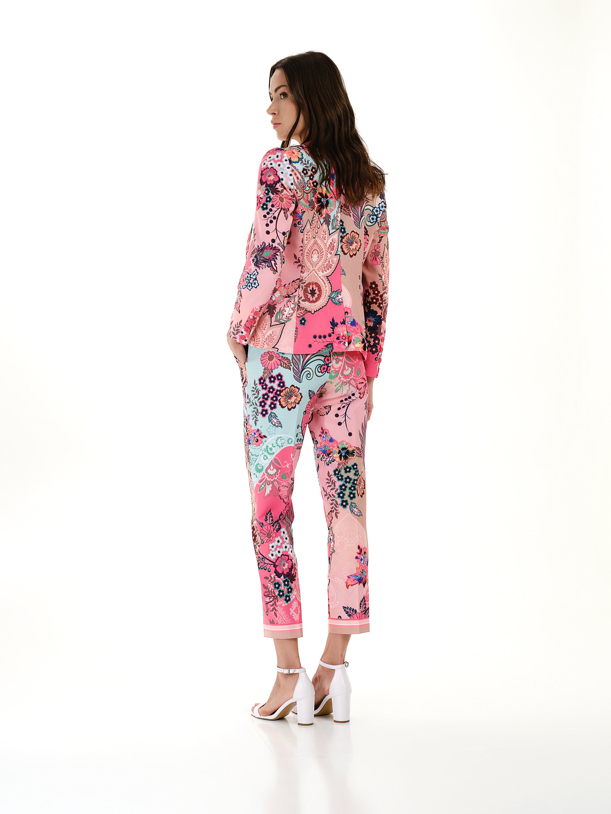 Floral Jacket and Trousers Suit