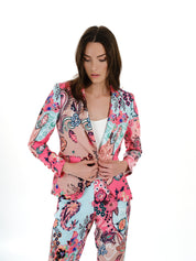 Floral Jacket and Trousers Suit