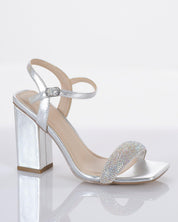 Crystal Embellished Block Heels