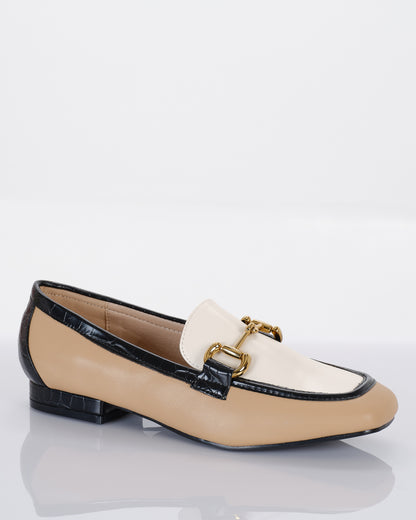 Chain Detail Flat Loafers