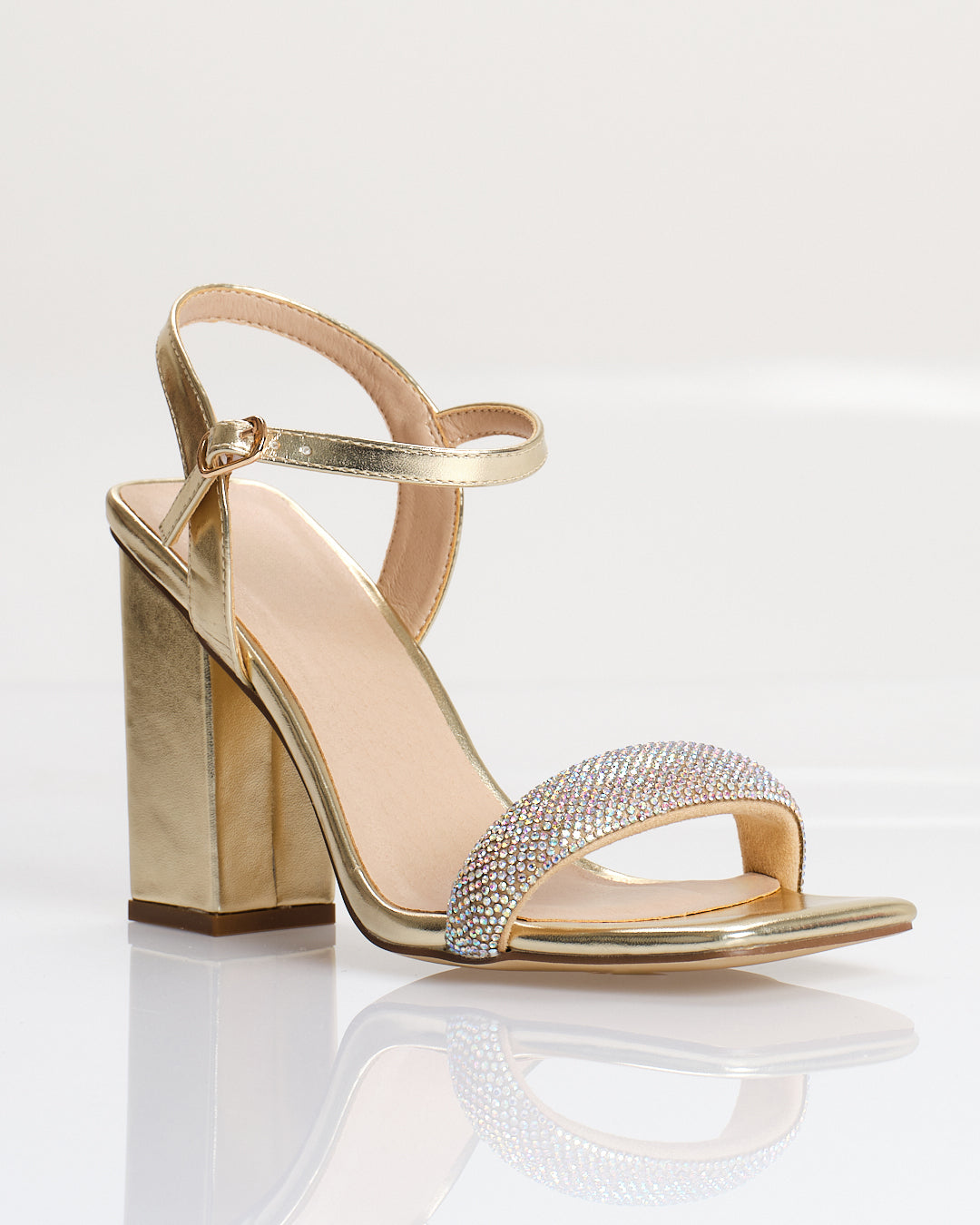 Crystal Embellished Block Heels – Nakhle.Ets