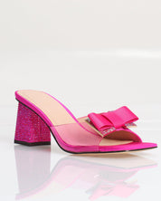 Front Bow Heels with Transparent Toe Band