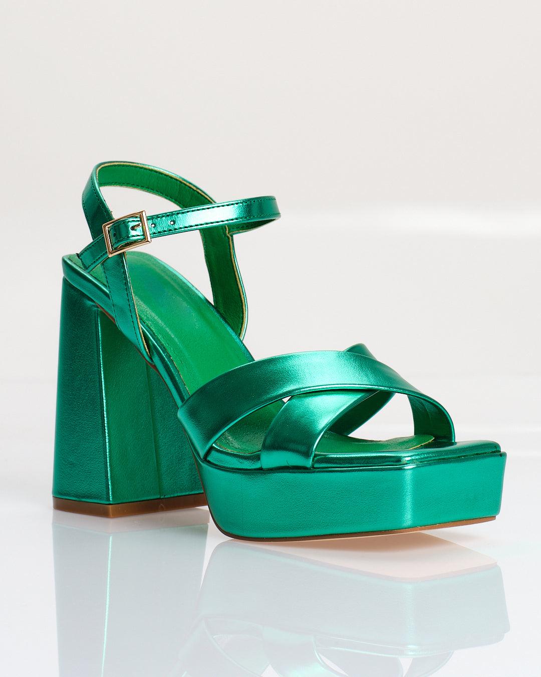 Colorful Cut-Out Platform Heels