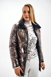 Shiny Silver Padded Jacket