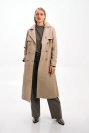 Edinia Leather Trench Coat