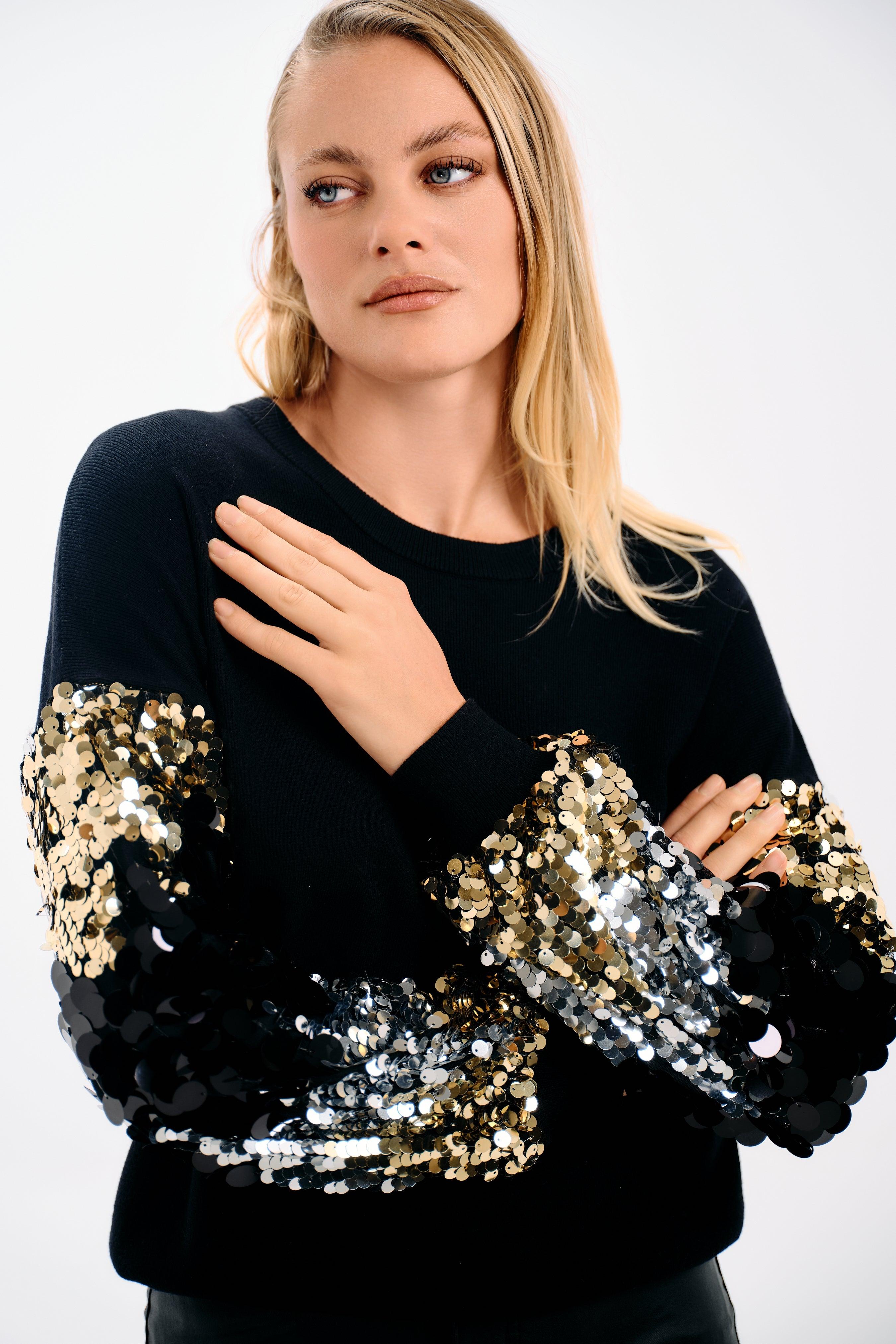 Glitter Black Blouse