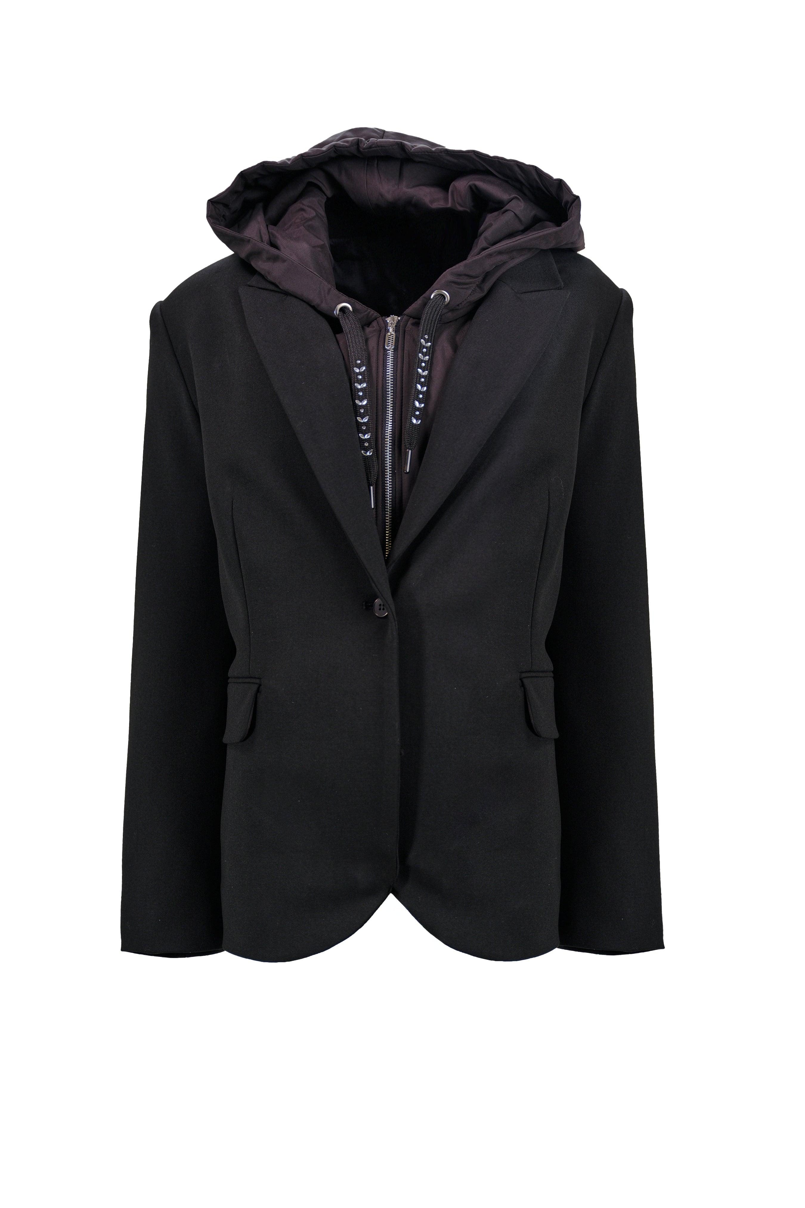 Black Hooded Blazer