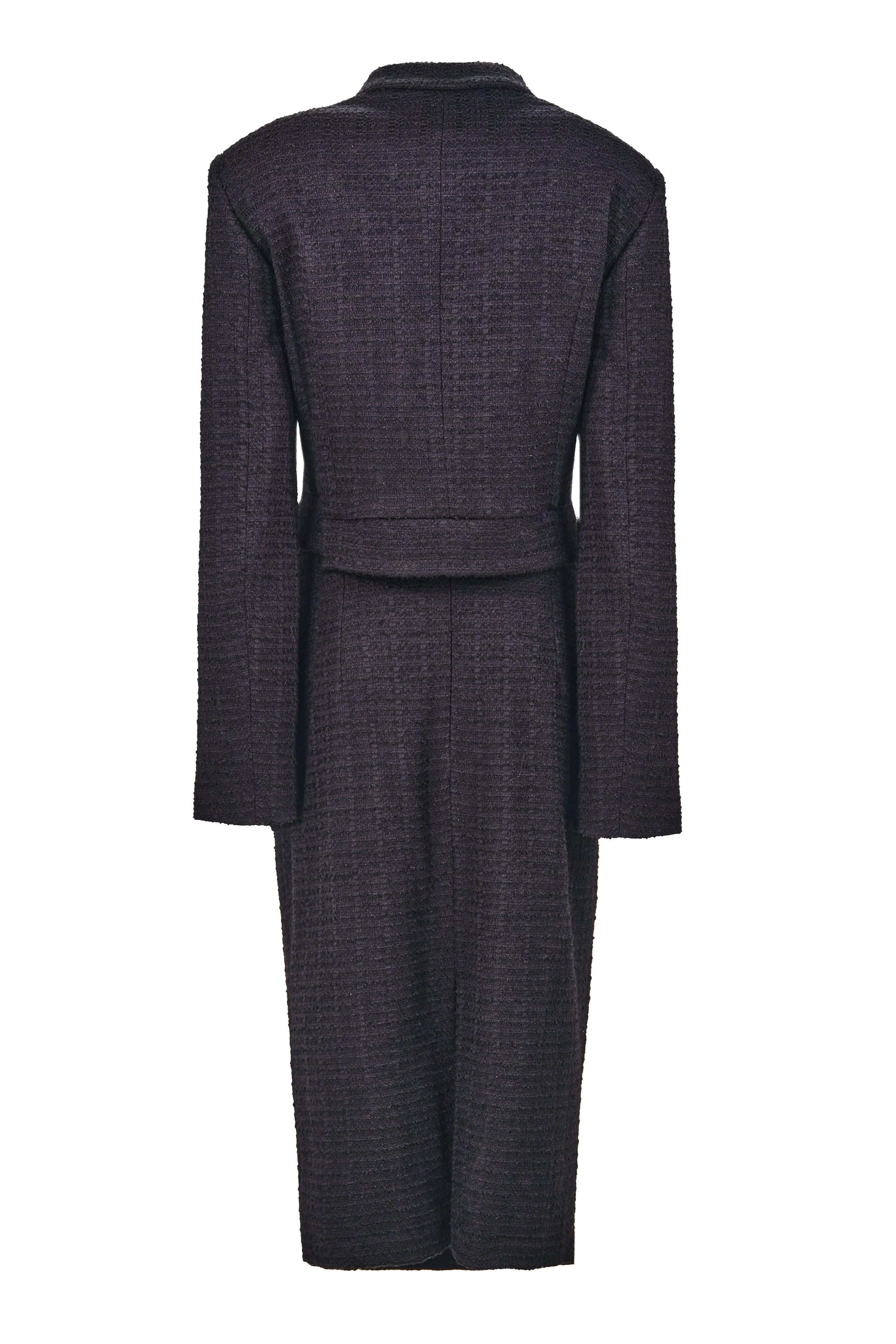 Tweed Crop And Midi Length Skirt Suit