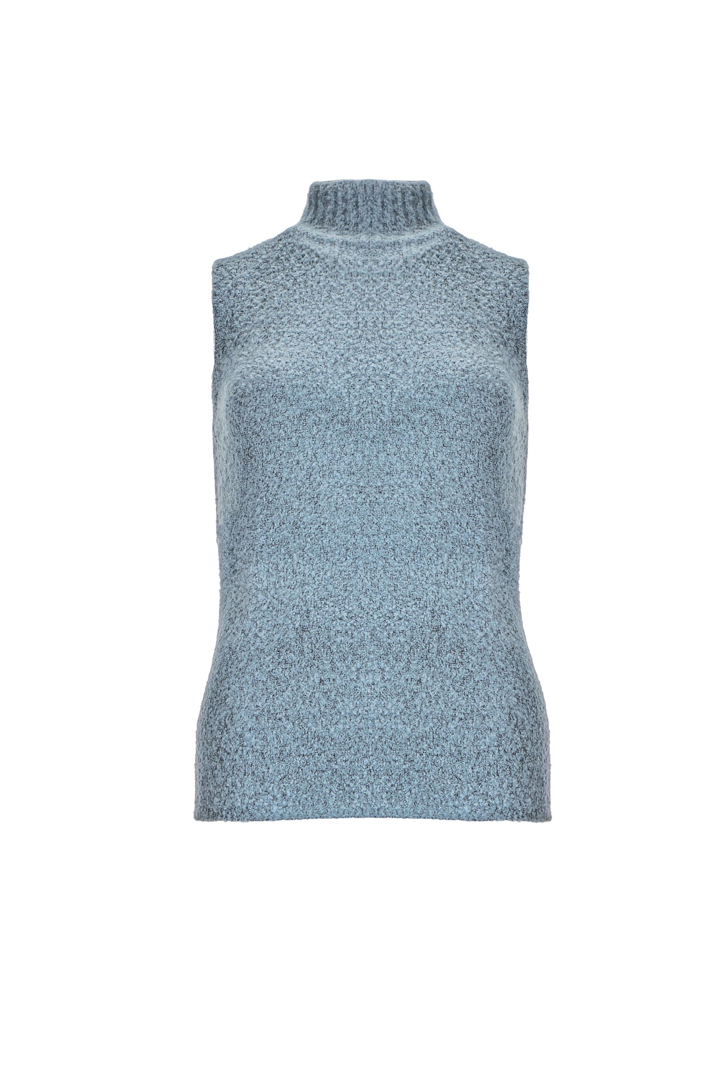 Fleece High Neck Sleeveless Top