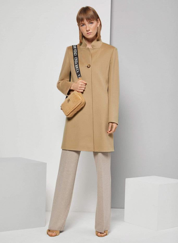 Inverted Notch Collar Light Wool Coat