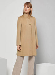 Inverted Notch Collar Light Wool Coat