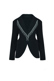 Diamante Trim Black Blazer