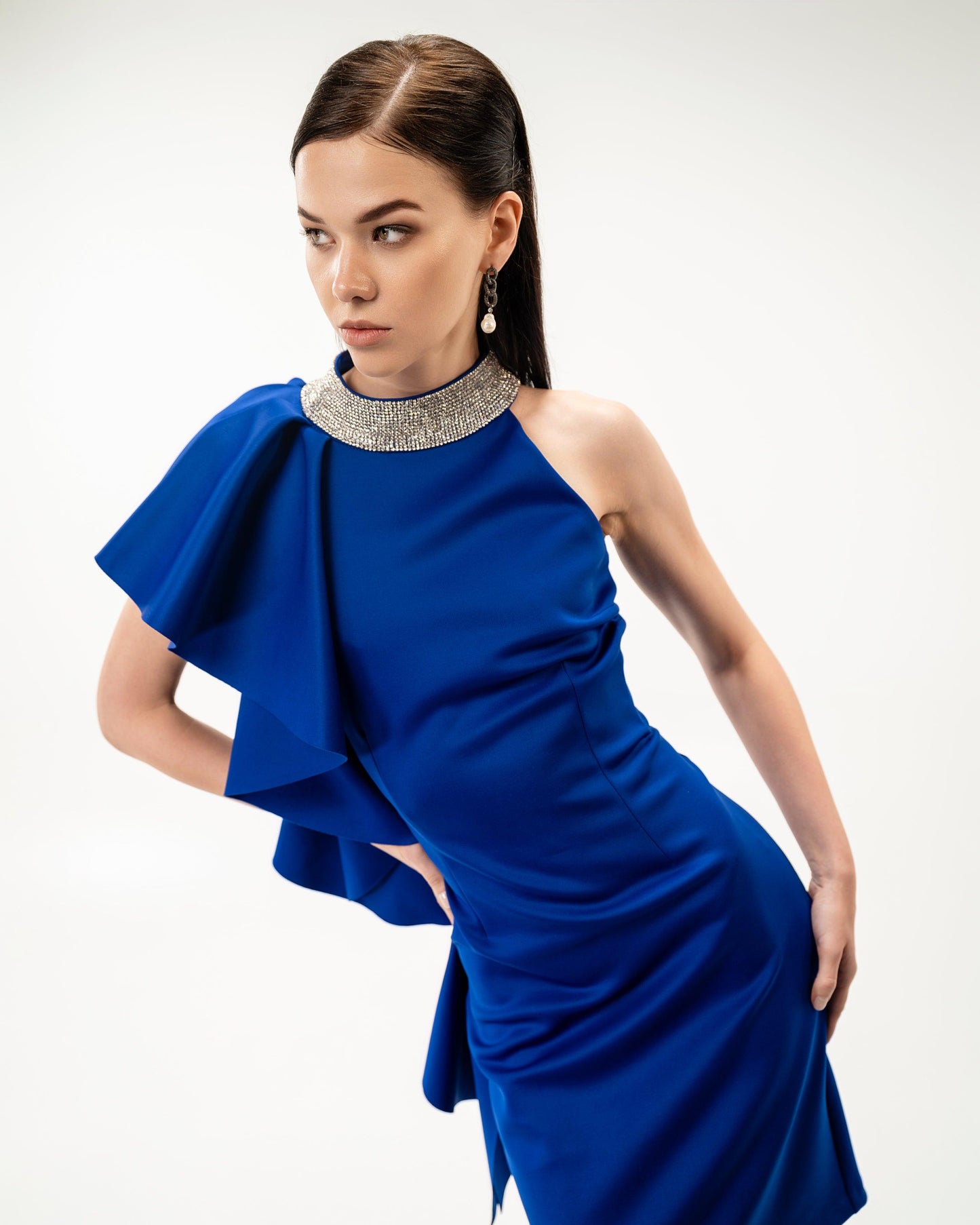 One Shoulder Ruffle Dress