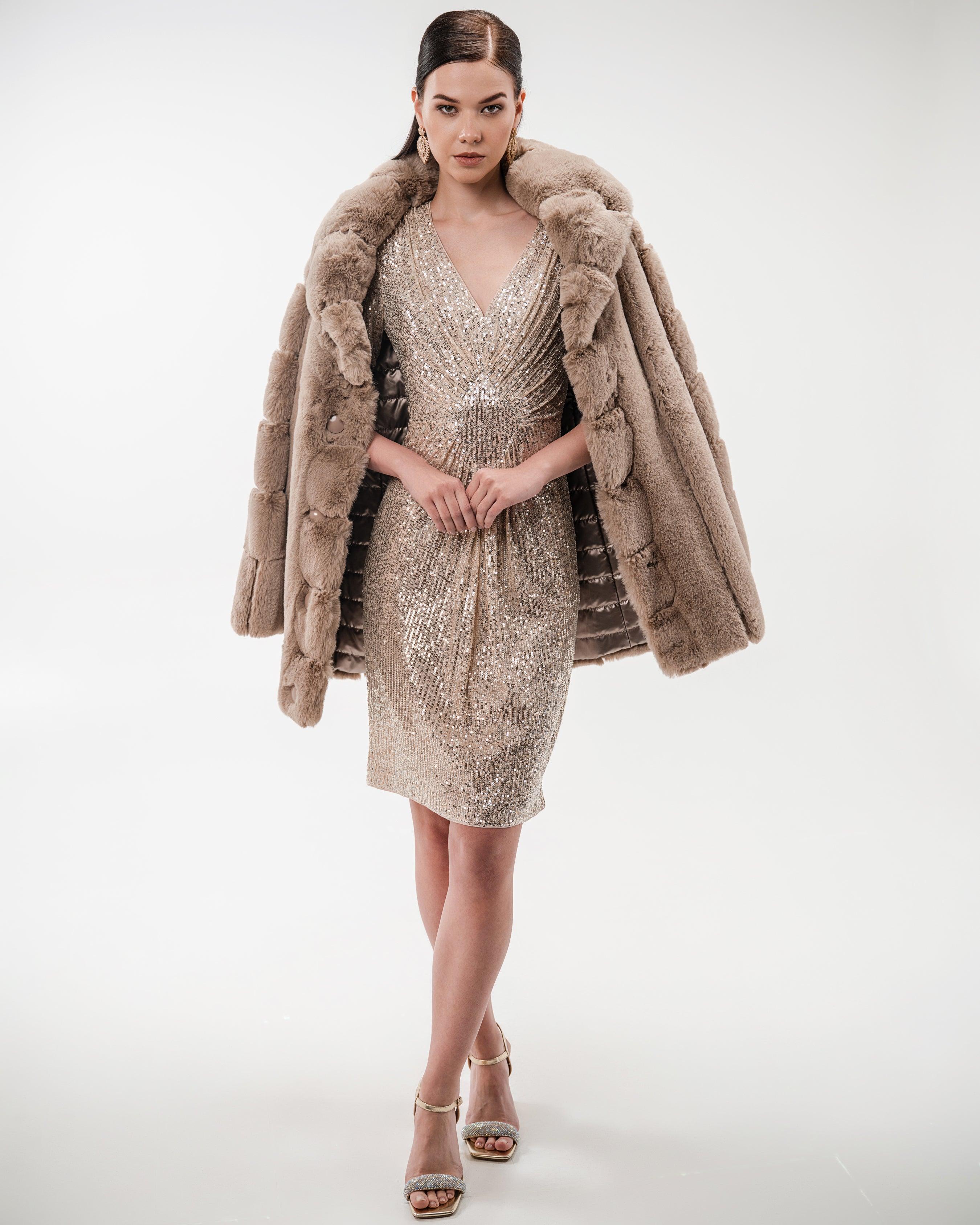 Beige Fur Jacket