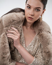 Beige Fur Jacket