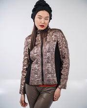 Quilted Metallic Effect Jacket